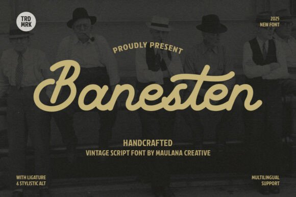 Banesten: A Vintage Script Font That Delivers Retro Flair—Without the Fuss